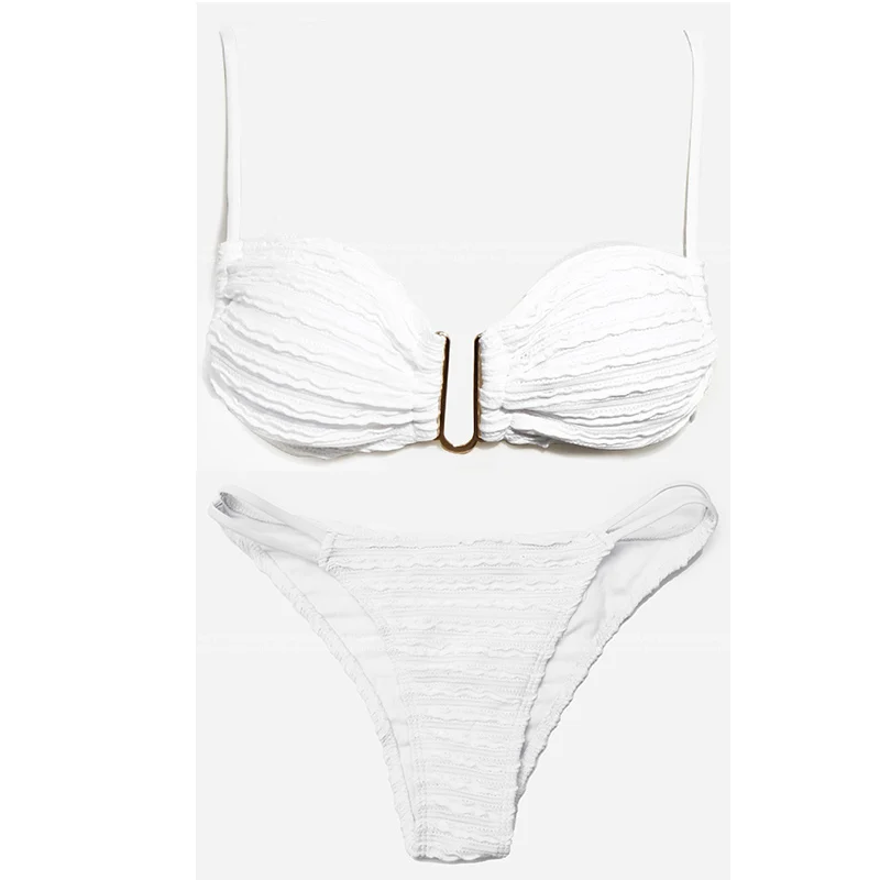 مثير بيكيني 2025 ملابس السباحة النسائية ملابس السباحة الكورية مانكيني مجموعة ملابس الشاطئ حمام سباحة حمام ثوب السباحة 2 قطع بحر #6