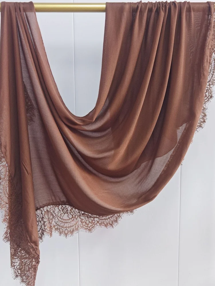 

Новая женская шелковая накидка с кружевными вставками, без рукавов, однотонная, асимметричная, солнцезащитная, для пляжа, лето 2026