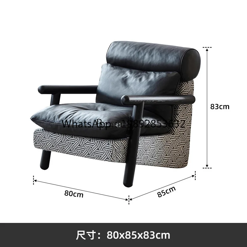 FF American retro solid wood single casual sofa chair antique living room home