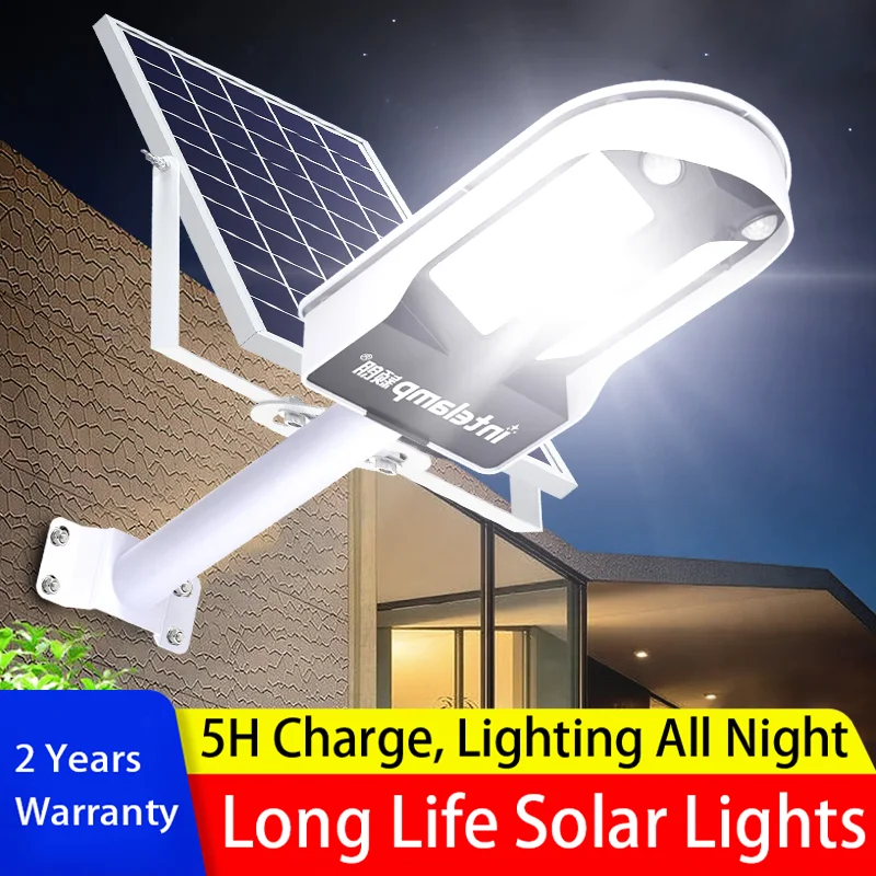 2025 3000LM عالية الطاقة الشمسية مصباح ليد في الهواء الطلق قوية مستشعر حركة خارجي مصباح للطاقة الشمسية مقاوم للماء حديقة جدار ساحة مصباح الشارع