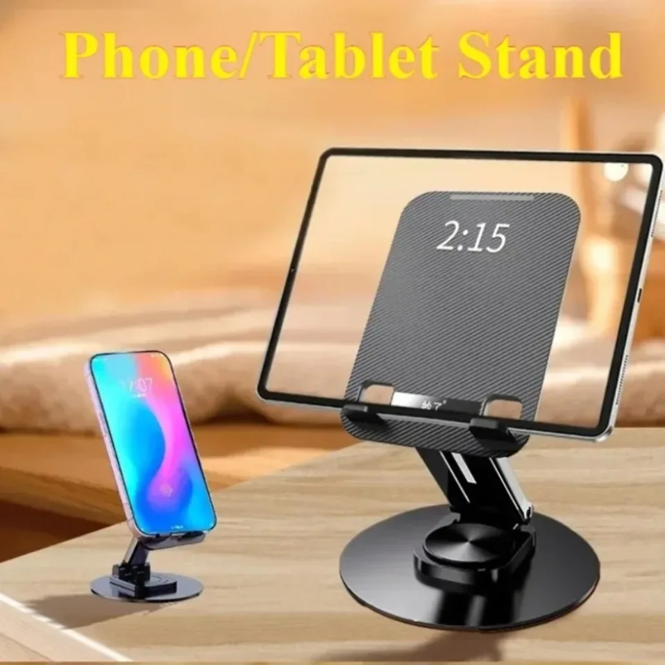 Desktop Phone Holder Stand 360° Rotation Foldable Cellphone Bracket For iPhone Samsung Xiaomi iPad Tablet Mount Smartphone Stand