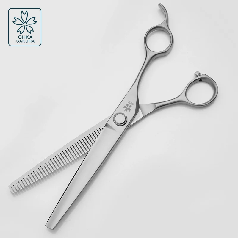 

Comprehensive open pet 7.0 inch fluffy scissors selected 440C comprehensive hair trimming and thinning teeth scissors