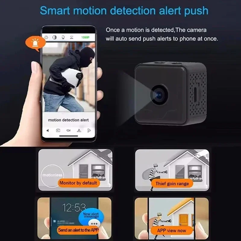 Mini telecamera Wireless WiFi Monitor remoto Rilevazione movimento Durata della batteria super lunga Telecamera per visione notturna di sicurezza per animali domestici 2025 NOVITÀ