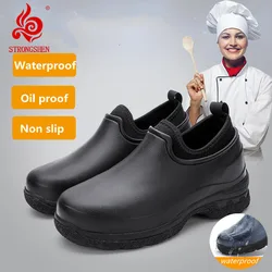 STRONGSHEN scarpe da cucina da uomo piattaforma all'aperto scarpe da cuoco scarpe da lavoro da ristorante antiolio impermeabili scarpe da pesca antiscivolo Unisex