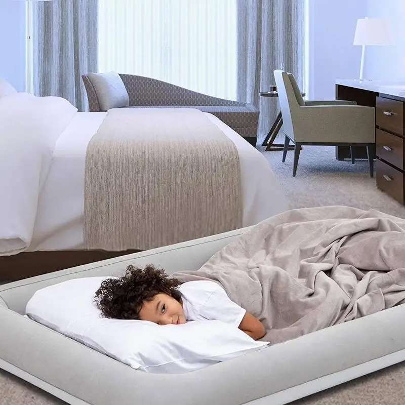 Foldable Air Cushion Pad Inflatable Sleeping Mattress Portable Kids Travel Camping Air Bed With Detachable Inner Car Camping Mat