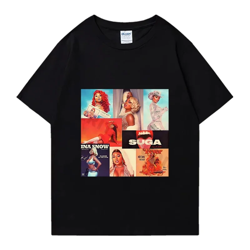 

Rapper Megan Thee Stallion Fashion Graphic 2025 T Shirts Men Women Y2k Oversized short sleeve t-shirt Unisex Pure Cotton Tops