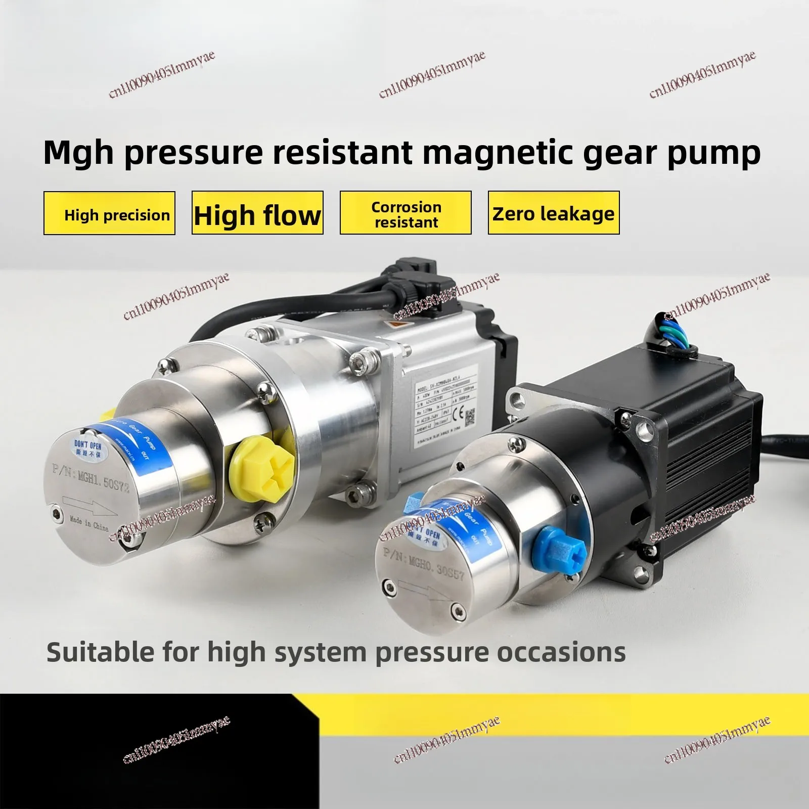 Small High Precision Large Flow Stainless Steel Magnetic Gear Pump No Leakage High Pressure Metering Pump