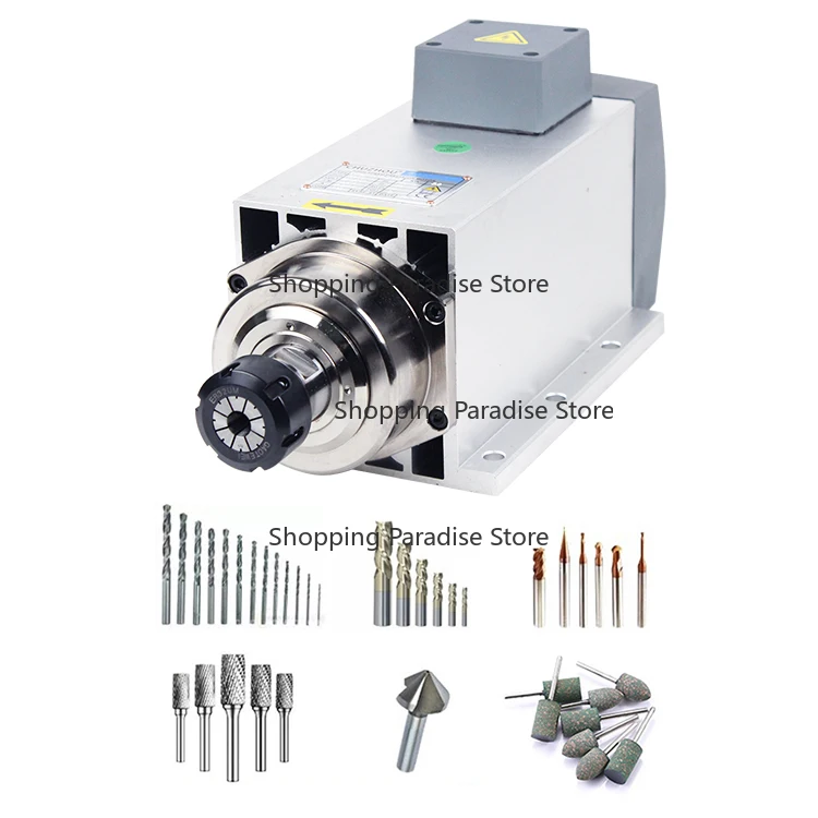 Air Cooling High Speed CNC Engraving Router Spindle Motor with 3KW ER32 50HZ 100HZ 200HZ