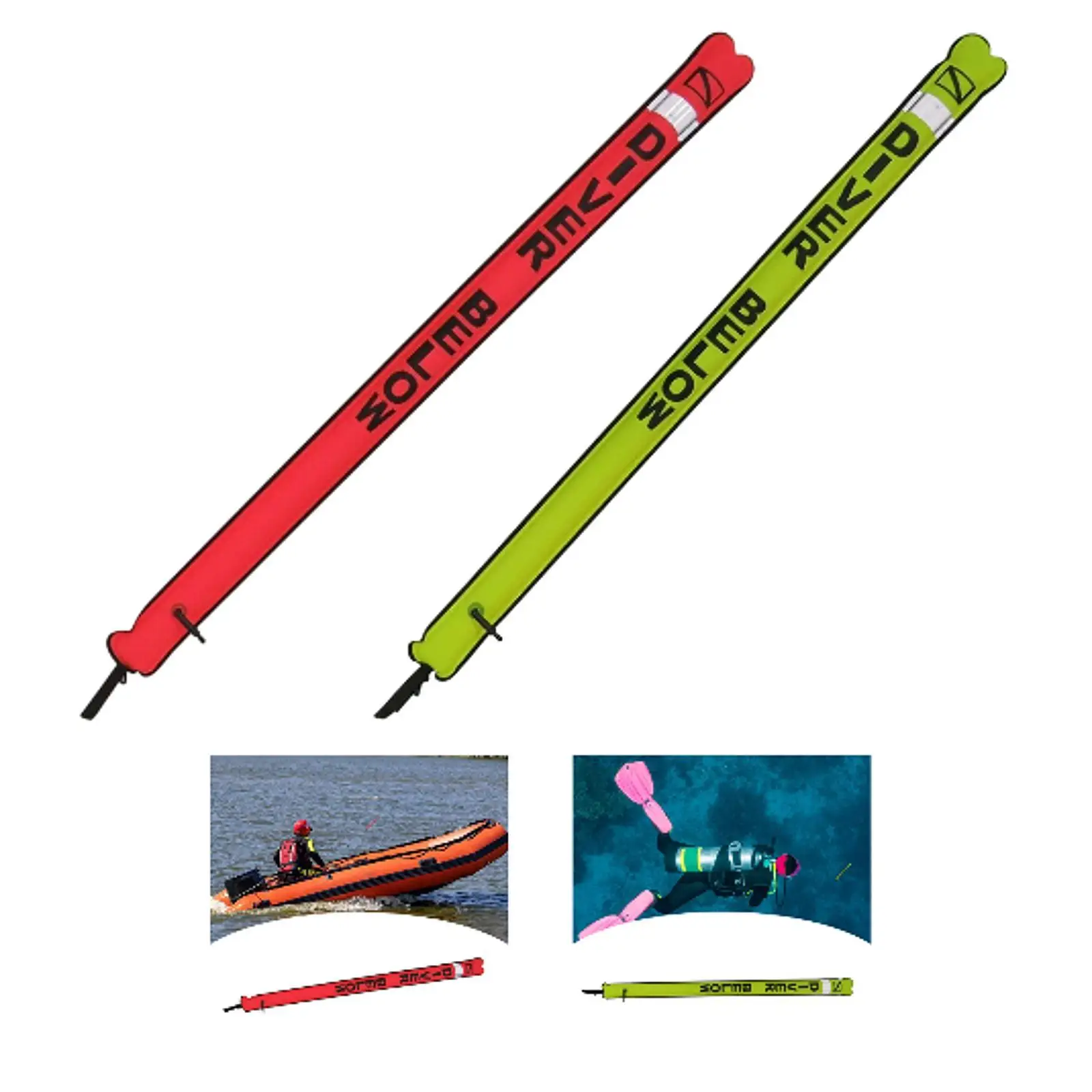 

Diving Surface Marker Buoy High Visibility for Water Sports Beginners Diving
