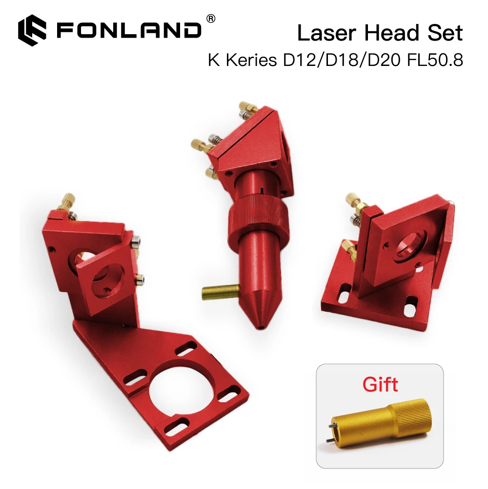 FONLAND K Series CO2 Mini Laser Head Set D12/18/20mm FL50.8mm Lens do maszyny do grawerowania laserowego 2030 4060 K40