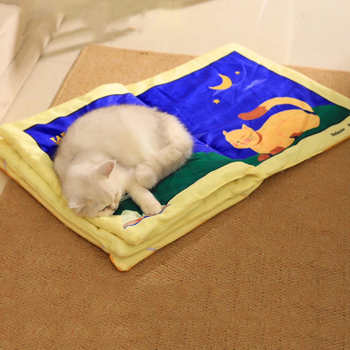 Book Style Cat Mat Nice And Fun Pet Mats Dogs And Cats Like The Rest Mat The Pet Mat Can Be Folded For Easy Carrying