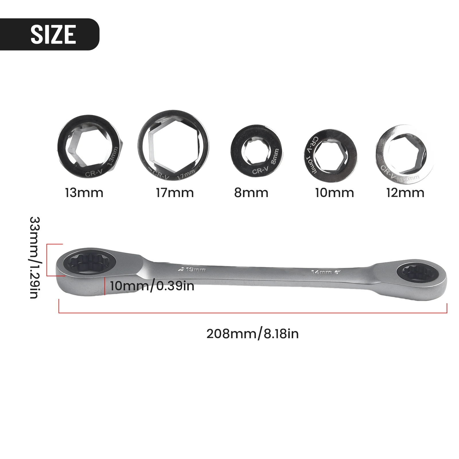 

Набор профессиональных трещоточных ключей, регулируемых и удобных для переноски, отличная отделка для превосходной производительности