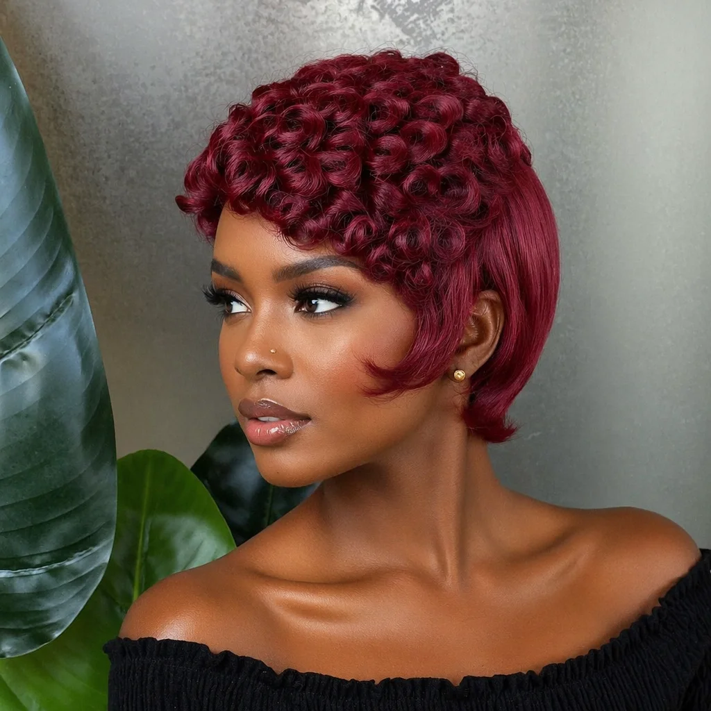 99j-color-deep-wave-remy-human-hair-curl-wavy-pixie-cut-machine-make-wigs-for-women