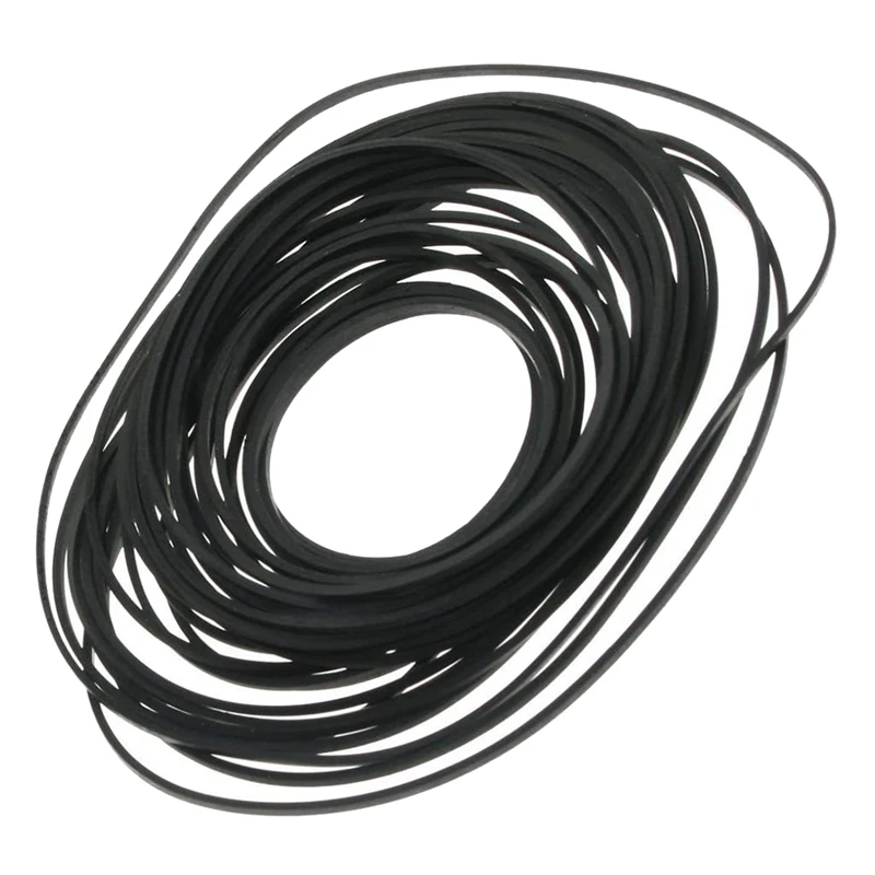 50ชิ้นสายพานเครื่องผสมเทปคาสเซ็ทแบบสากลมีหลากหลายสายรัดยางแบนสำหรับบันทึกไดรฟ์ซีดีดีวีดี