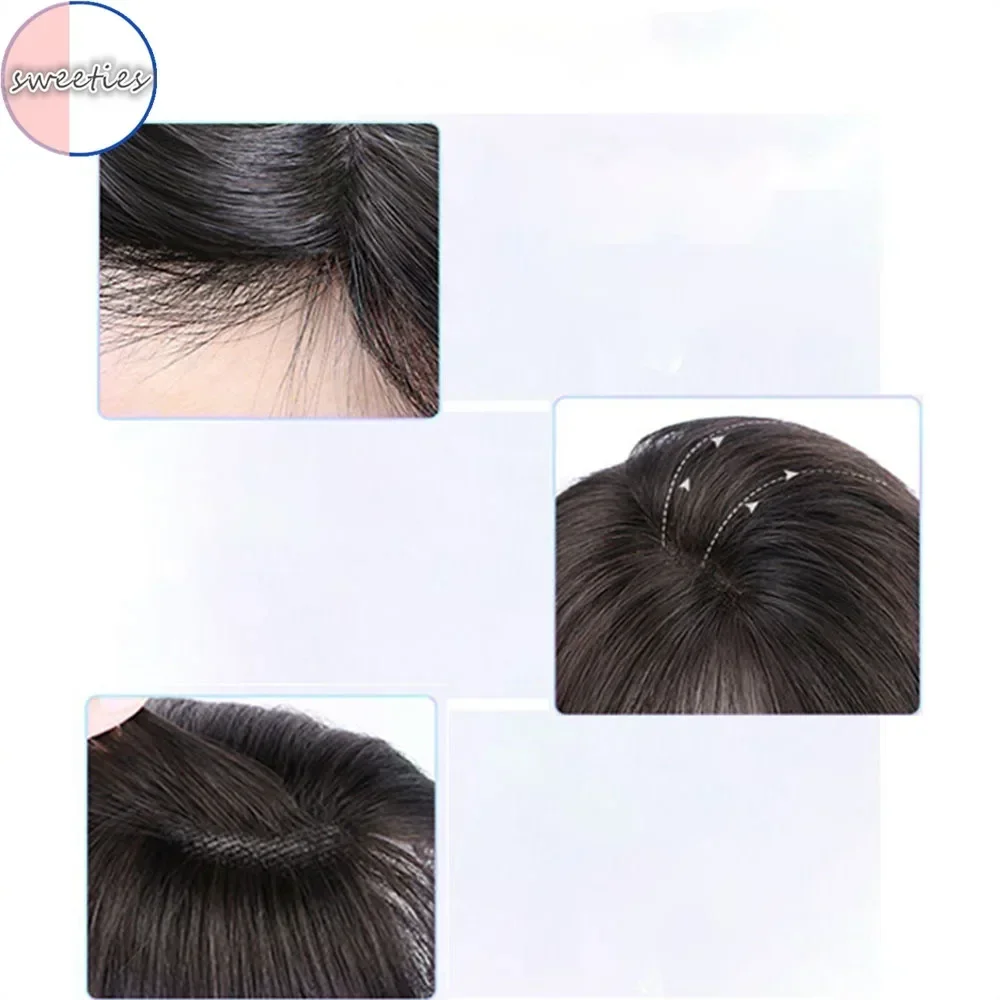 Synthetic wig Highlighted front forehead bangs wig natural seamless Character bangs wigs piece 25cm