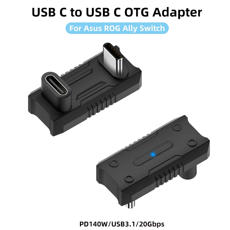 PD 140W USB C to C OTG Adapter USB3.1 20Gbps Type C Data Adapter for Asus ROG Ally Switch ThunderBolt3 Fast Charge Converter