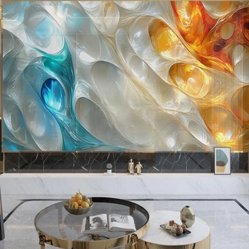 MU7952 Any Size Photo Mural Modern 3D Abstract Geometric Marble Pattern Wallpaper Bedroom Living Room Home Decor Wall Painting
