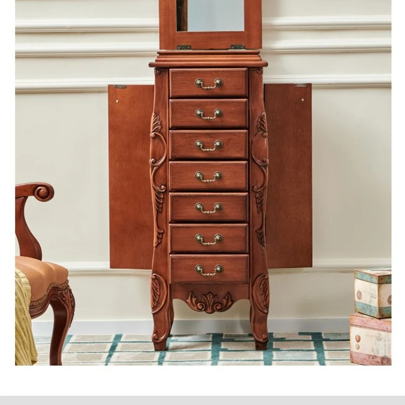 

Bedroom jewelry cabinet with drawers chest retro luxury