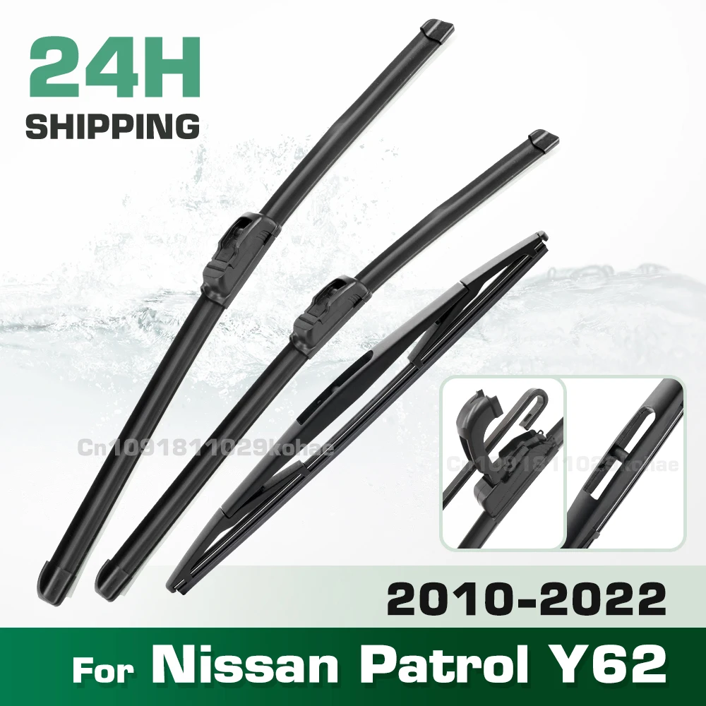 

GREATROAD Wiper LHD&RHD Front & Rear Wiper Blades Set For Nissan Patrol Y62 2010 - 2022 Windshield Windscreen Window Brushes