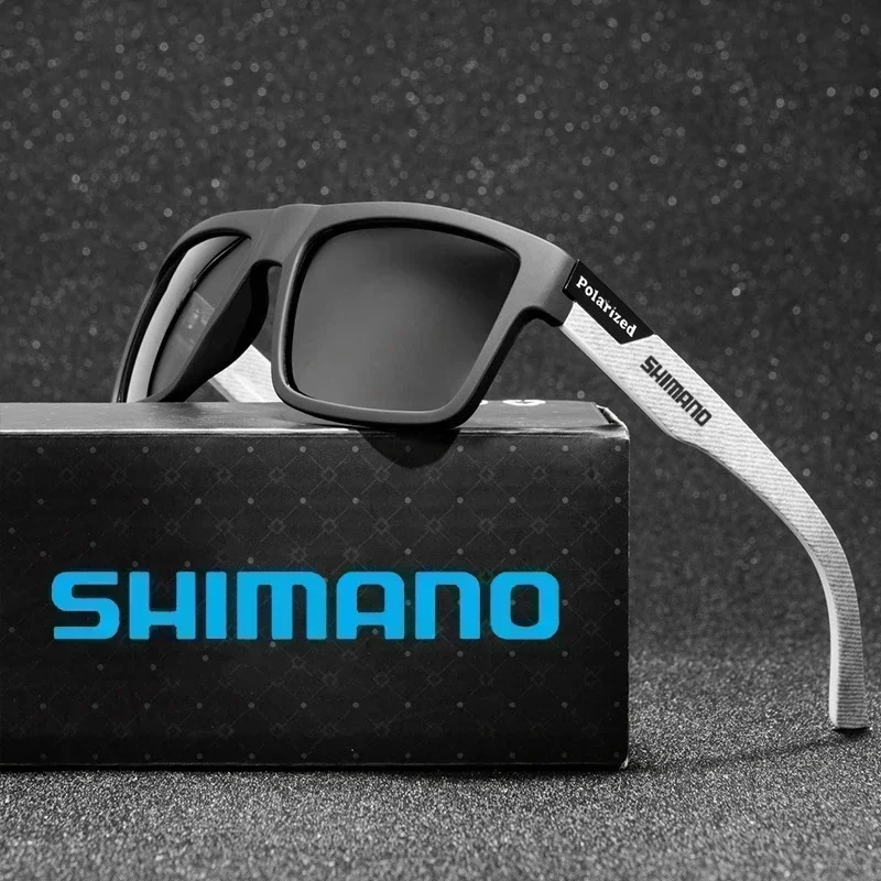 Lunettes de soleil polarisées Shimano 2026 pour hommes – Idéales pour la conduite, le cyclisme, le camping, la randonnée, la pêche – Lunettes de soleil classiques UV400