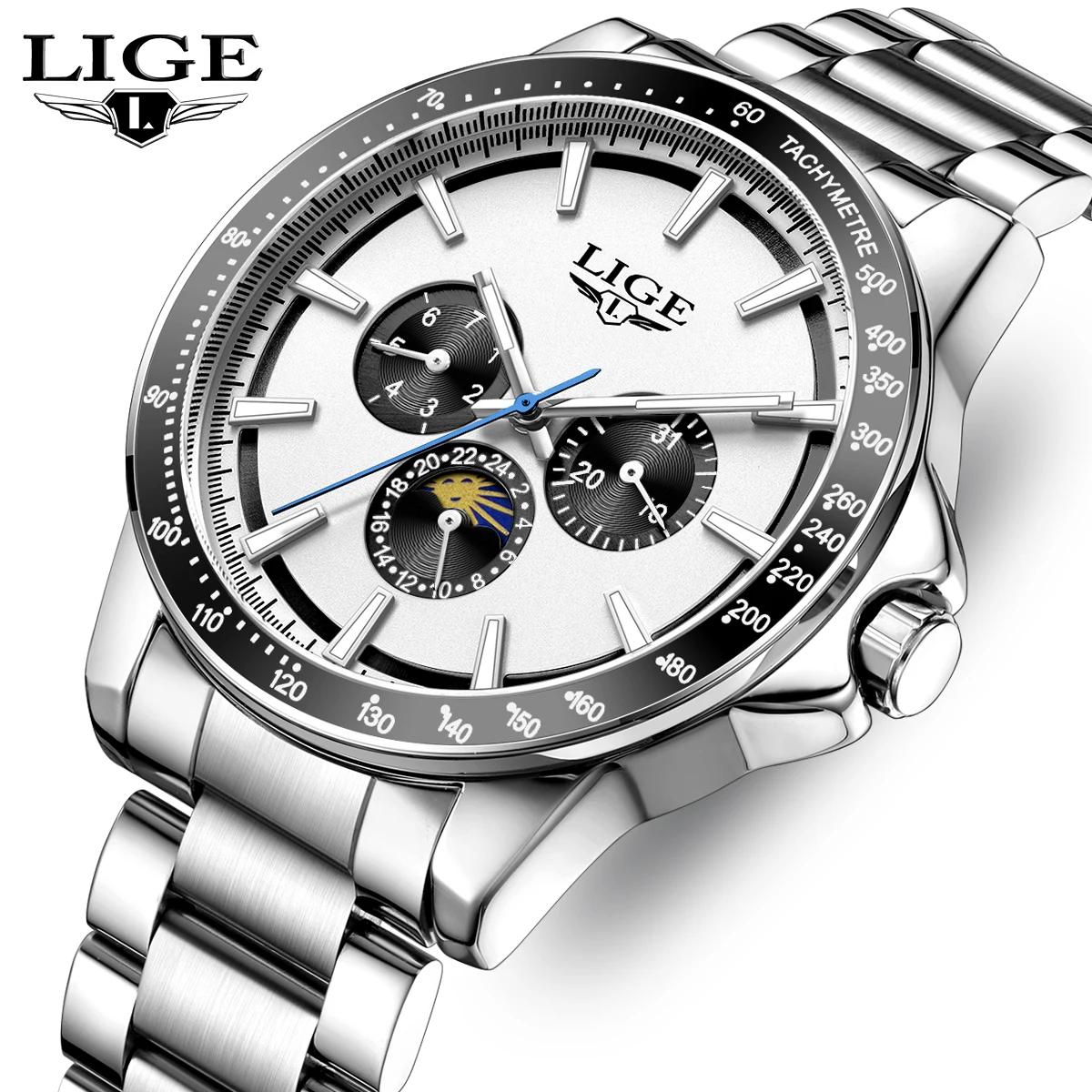 2025 LIGE Top Brand Luxury New Men Watch Quartz Man Watches Waterproof Luminous Watch for Men Date Chronograph Sport Wristwatch