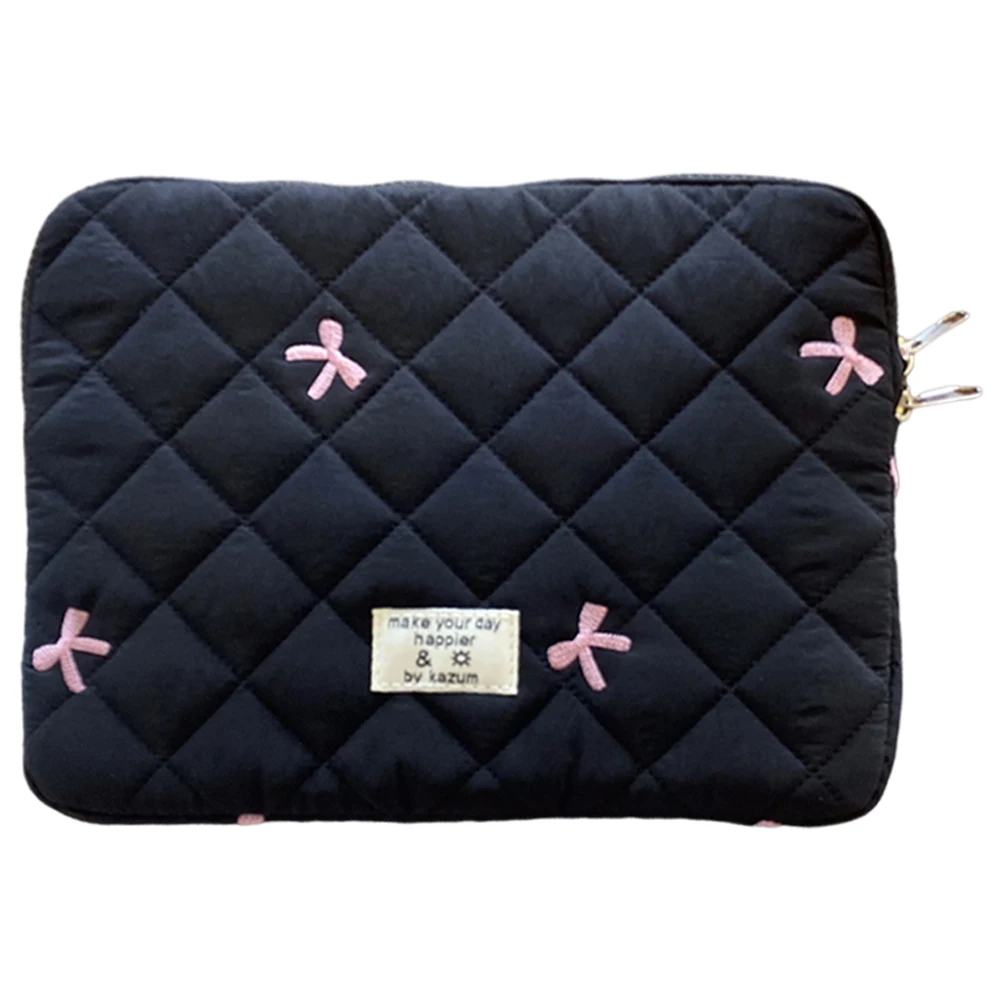 11/13/15 дюймов пушистая сумка для ноутбука противоударная стеганая защитная сумка для ноутбука с ромбовидной решеткой и бантом для защиты планшета iPad