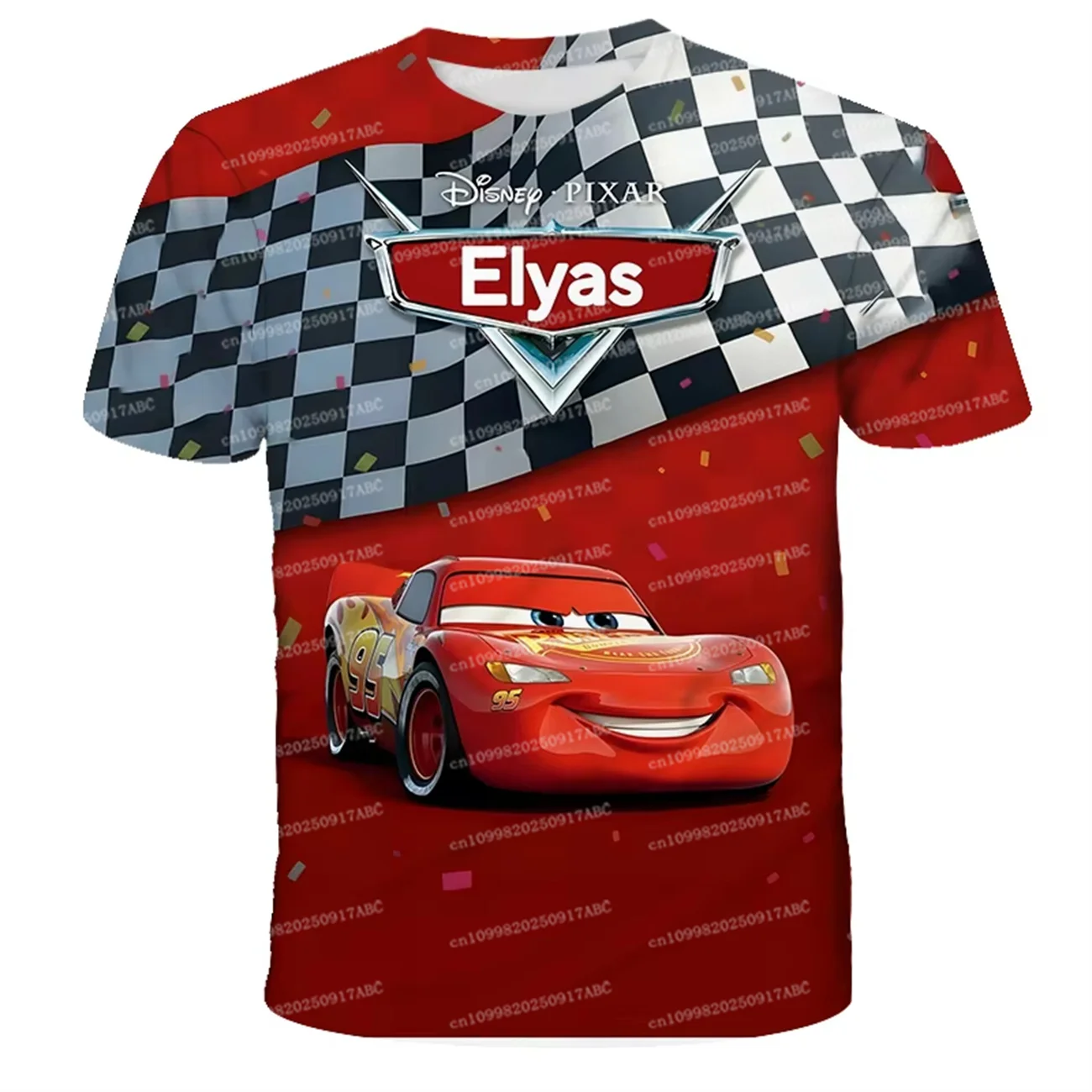 

Летняя мужская футболка с аниме Disney 95 Lightning McQueen Cars Galaxy, забавная детская футболка с 3D принтом, женская футболка с коротким рукавом, мужская одежда
