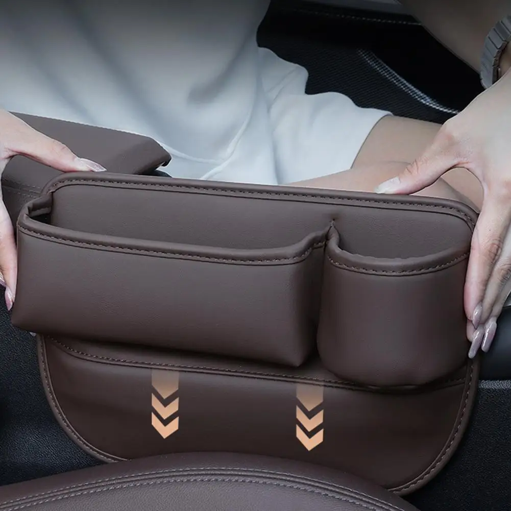 

Car Seat Filler with Cup Holder Car Seat Storage Box Universal Car Seat Gap Organizer with Cup Holder Capacity Storage for Easy