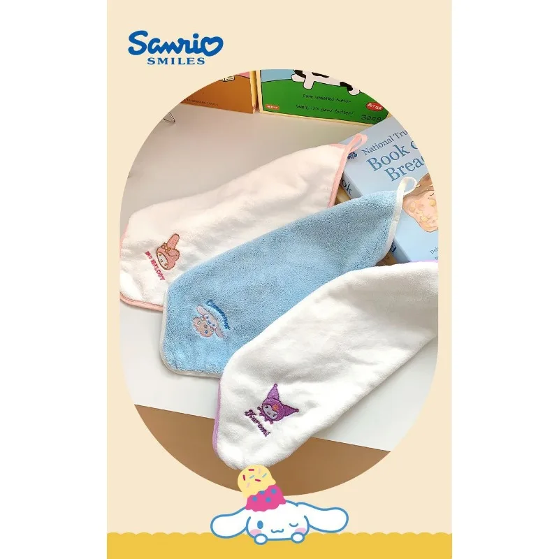 Sanrios Anime Kawaii Toy Cinnamoroll My Melody Kuromi Children's Towels, Face Washing Small Square Towels, Baby Specific Gifts