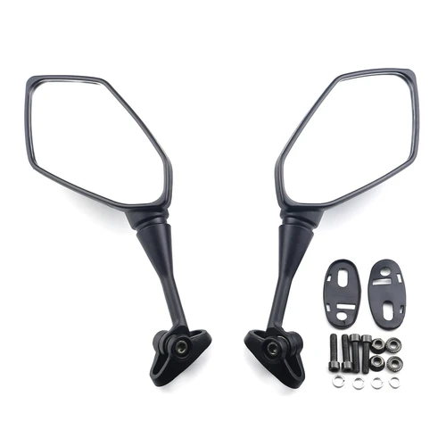 Espejos retrovisores de motocicleta para Kawasaki Ninja 250R EX250 2008-2012 /Ninja 650R ER6F 2006-2019 negro