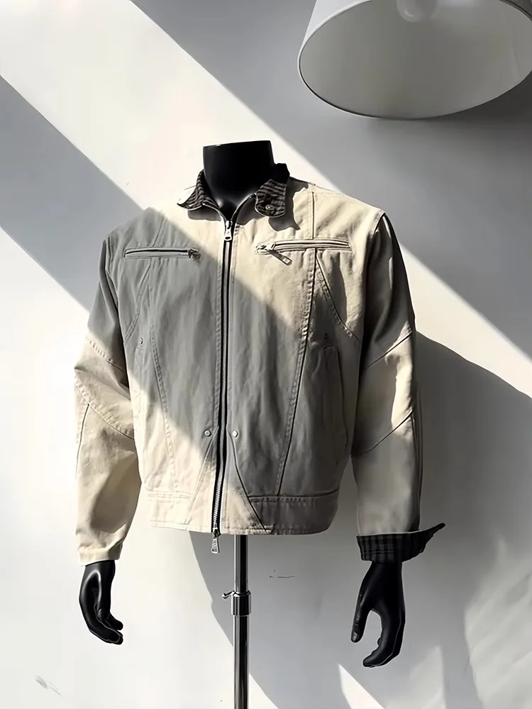 

American Sle sstac Harrington Jaet Second Generation Men's Spring Autumn Heavyweight Canvas Stand Collar Workwear Coat