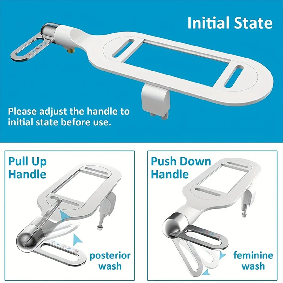 2026 New Tool Non-Electric Bidet - Adjustable Nozzle for Toilet Seat, Easy Install Hygienic Bathroom Accessory 7/8