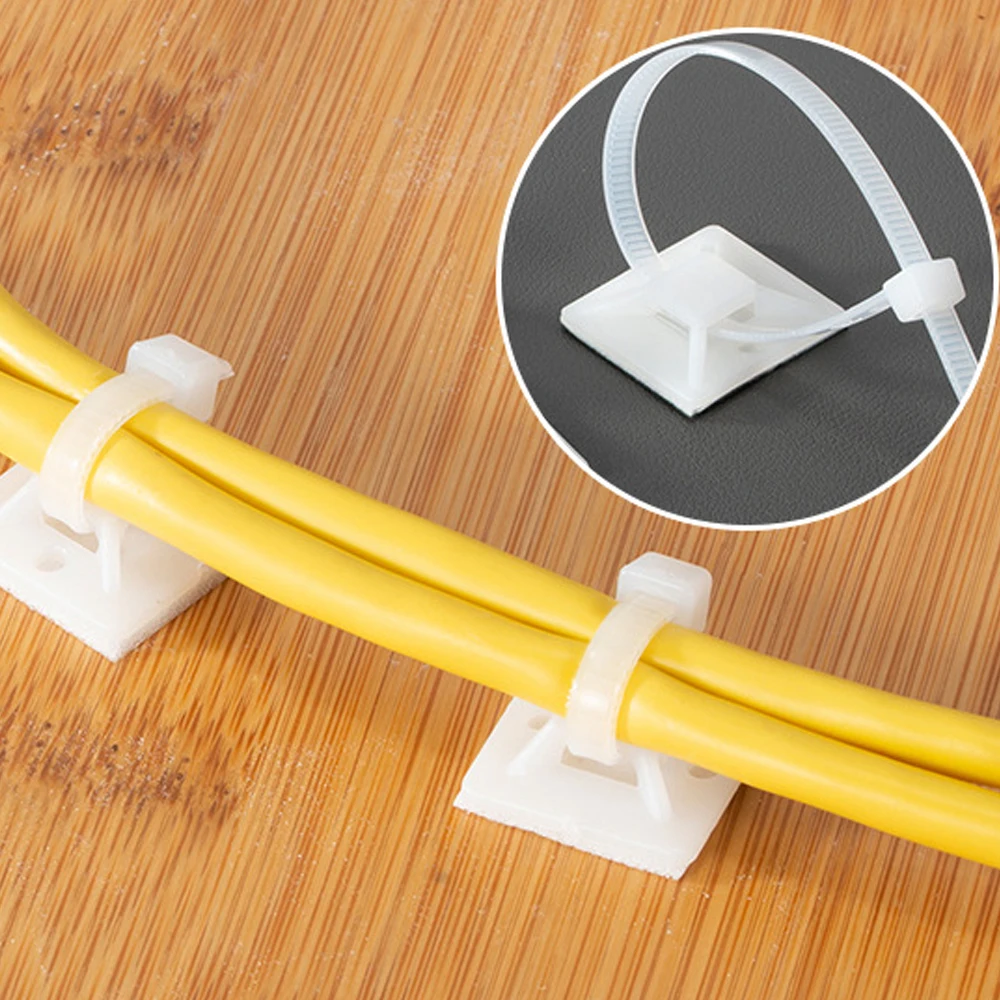 

Self-adhesive Cable Tie Fixing Seat Positioning Plate Plastic Suction Adhesive Adjustable Wiring Fixing Seat Without Cable Tie