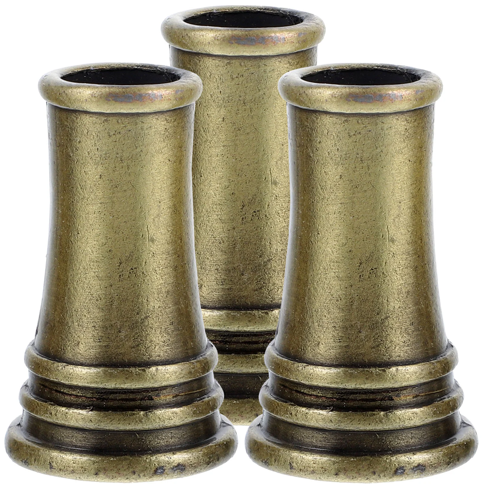 

3 Pcs Office Accessories Round Metal Pen Holder Dip Desk Stand Student Home Desks