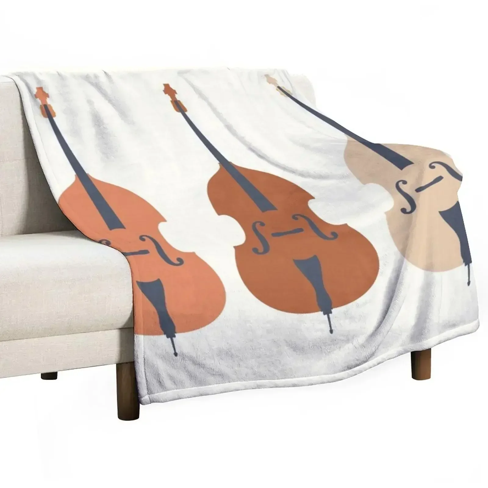 

Trio of Terracotta Double Basses Throw Blanket wednesday Extra Large Throw Beach Blankets