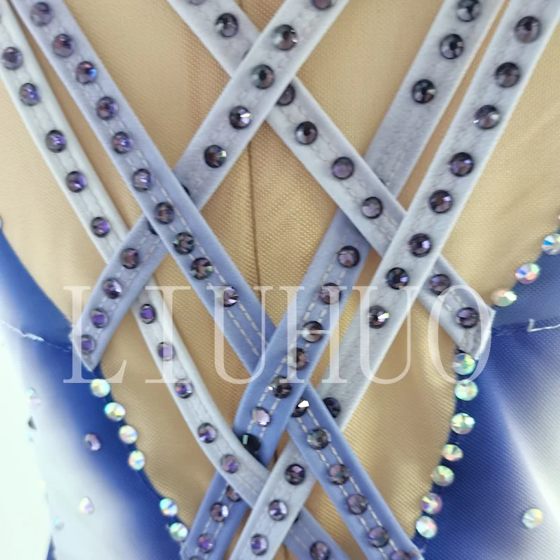 LIUHUO Ijs Kunstschaatsen Jurk Meisjes Vrouwen Tieners Stretchy Spandex Paars Competitie Groothandel BD8982