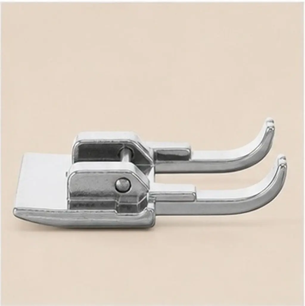 Open Toe Applique Foot Embroidery Attachment for Sewing Machine Gathering Silver