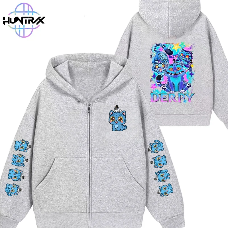 

2025 Kids Zip Up Sweatshirts Tiger Kpop Demon Hunters Hoodie Children Clothes Kid Girl Boy Sweatshirt Zipper Hoody Baby Top