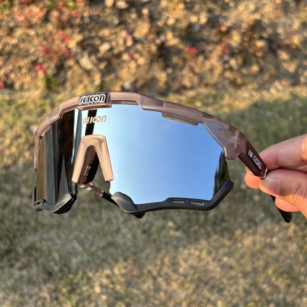 SCICON Photochrome Fahrradbrille Outdoor-Sportsonnenbrille Herren MTB-Fahrradbrille Damen Straßen-Mountainbike-Brille – Detail 12