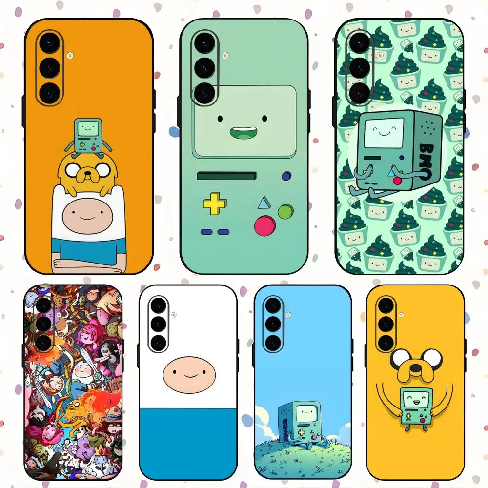 

American Cartoon Adventure Time Phone Case For Samsung Galaxy S25 S24 S23 S22 S21 S20 Plus Ultra Note20 Soft Black