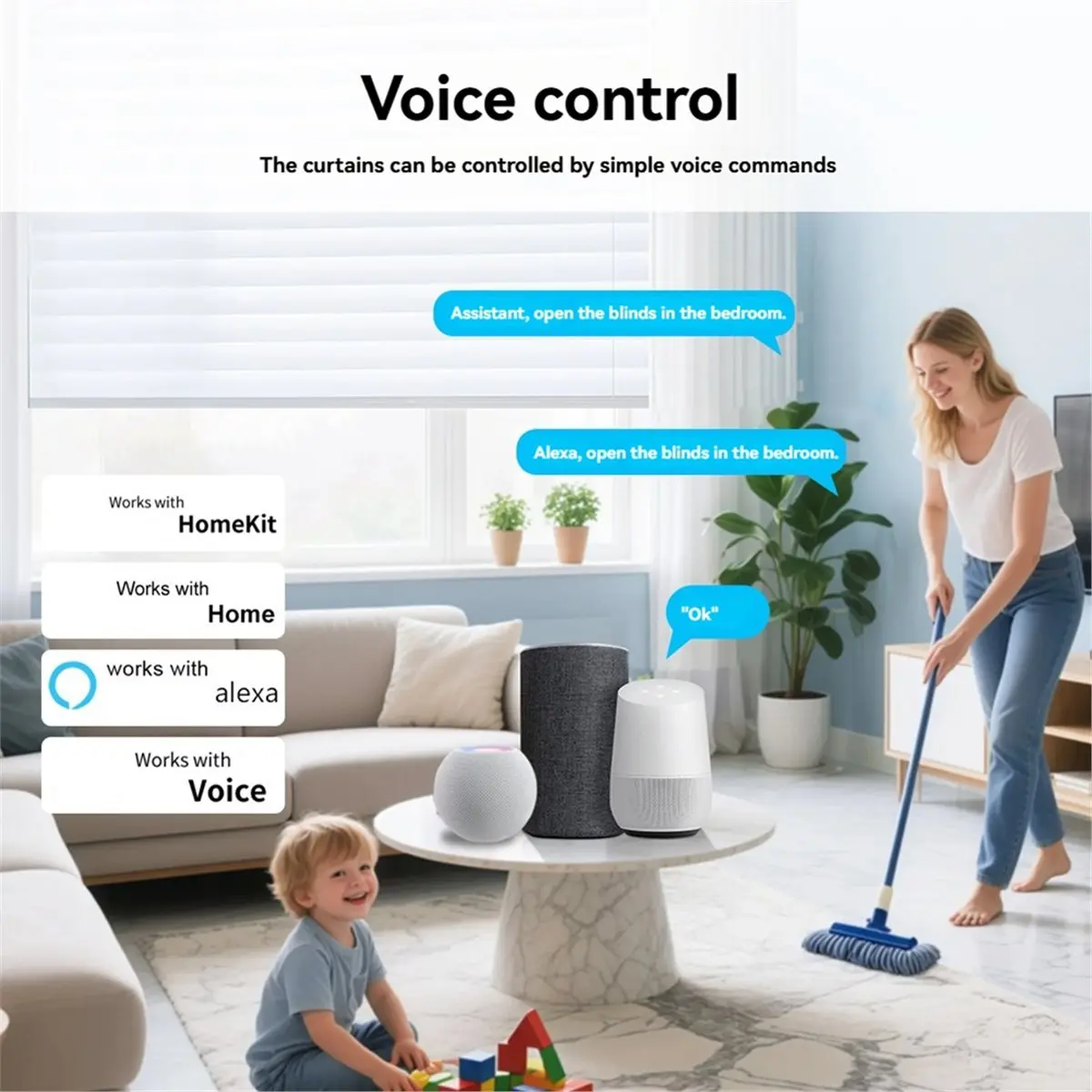 Matter WiFi Smart Roller Shutter Motor Electric Curtain Motor Roller Blinds Shade Shutter Drive for EU Plug