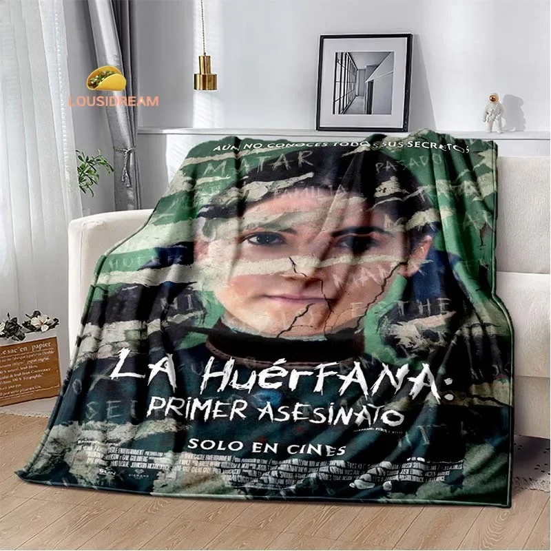 Horror Film O-Orphan Flannel Soft Warm Blanket Retro Blanket Bed Bedroom Living Room Sofa Travel Picnic Blanket Birthday Gift