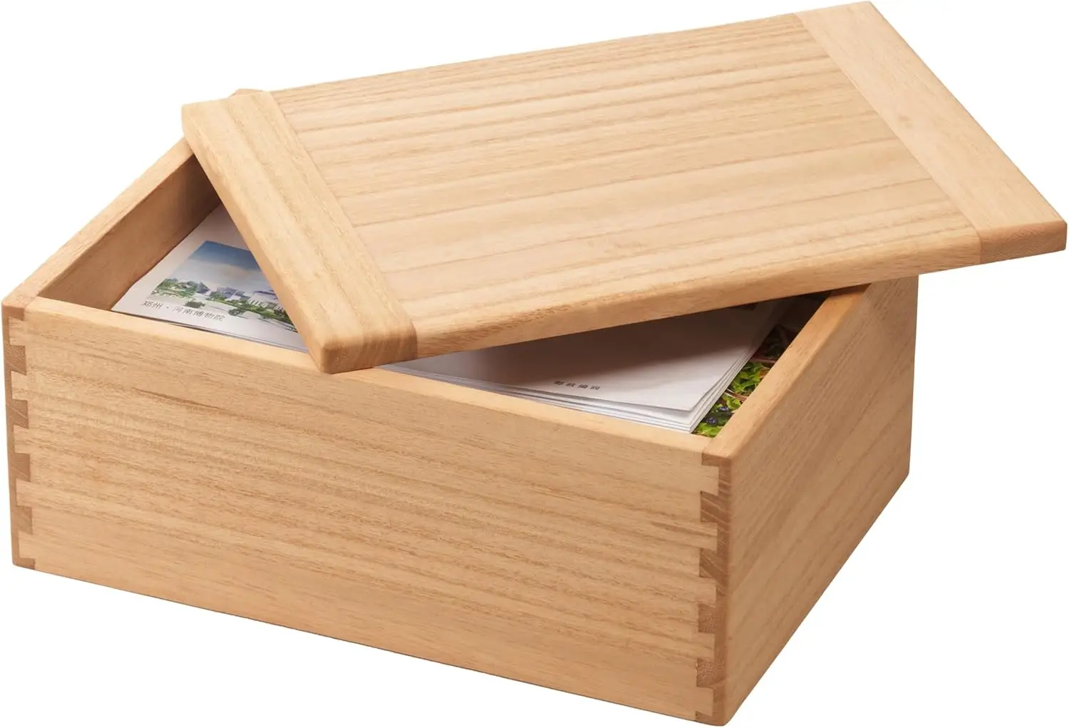 

Wood Storage Box Organizer with Lid for Crafts, Sewing, Keepsake, Memory - DIY Jewelry Stash Home Office Decorative Box