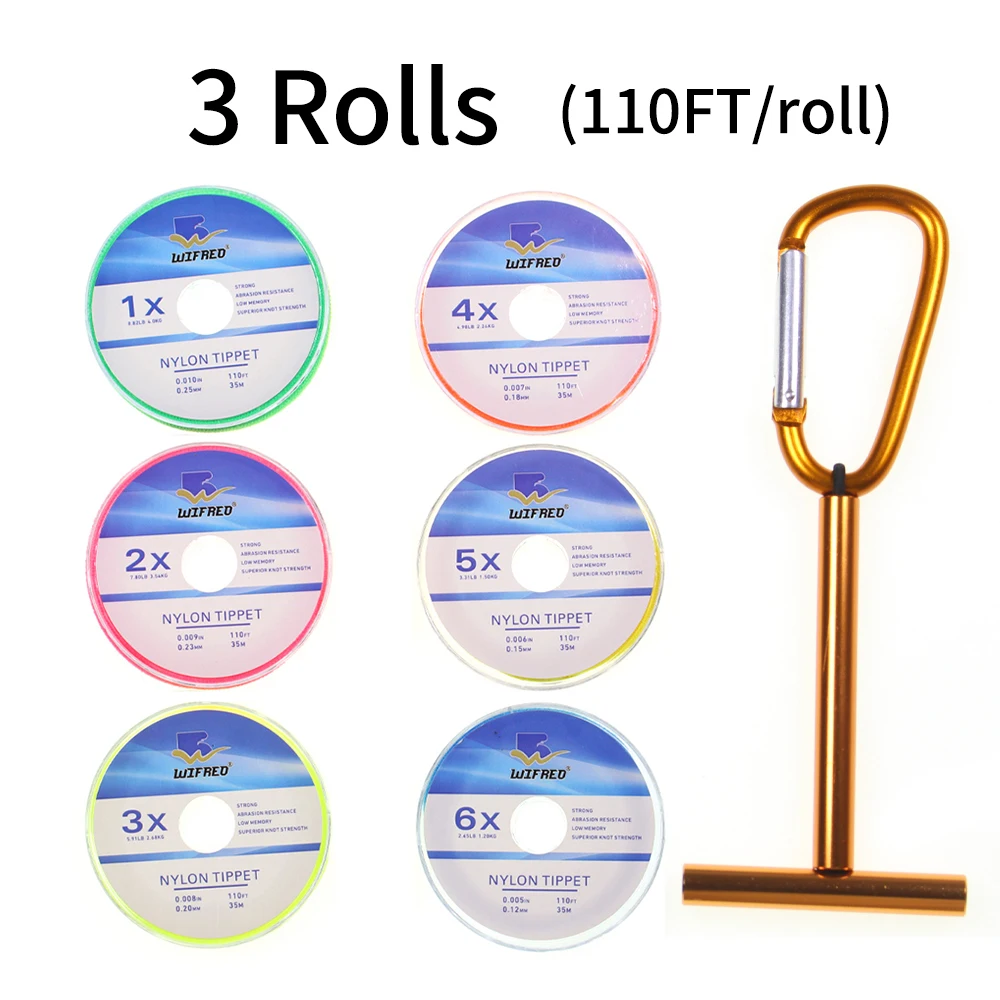 110FT/Rolle Fliegenfischen Tippet Line Klares Nylon-Monofilament mit Halter Leader Forelle Bass Fishing Tackle 0X 1X 2X 3X 4X 5X 6X – Detail 9