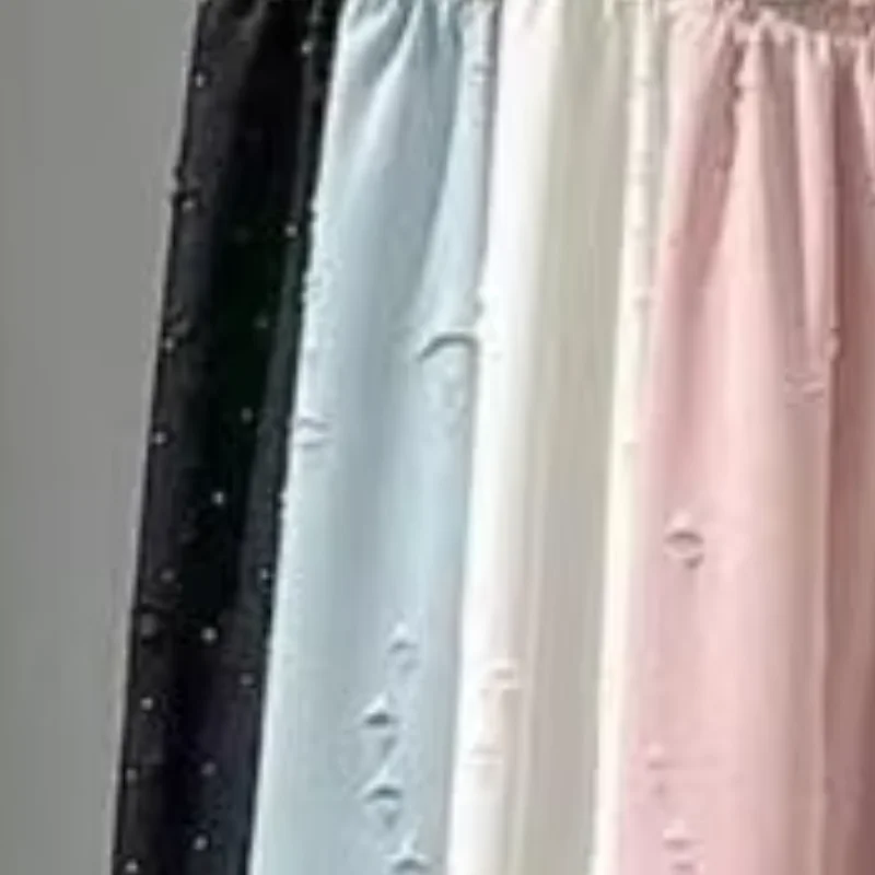 All Day Wear Women Pants Adjustable Drawstring Solid Color Wide Leg Skin Friendly Trousers Loose Fit Long Pants