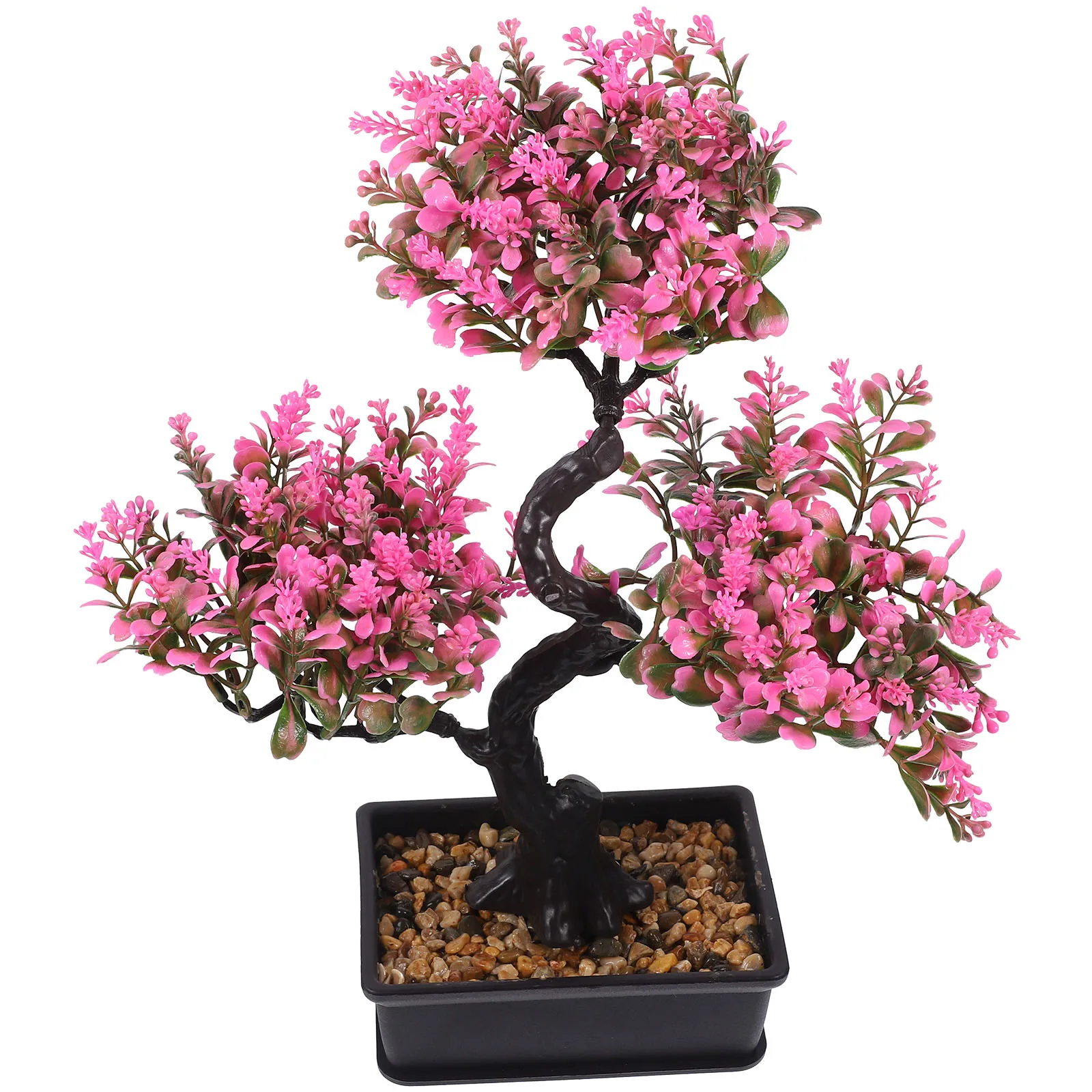 

Artificial Plant Bonsai Tree Realistic Potted Desktop Plastic Faux Large Office