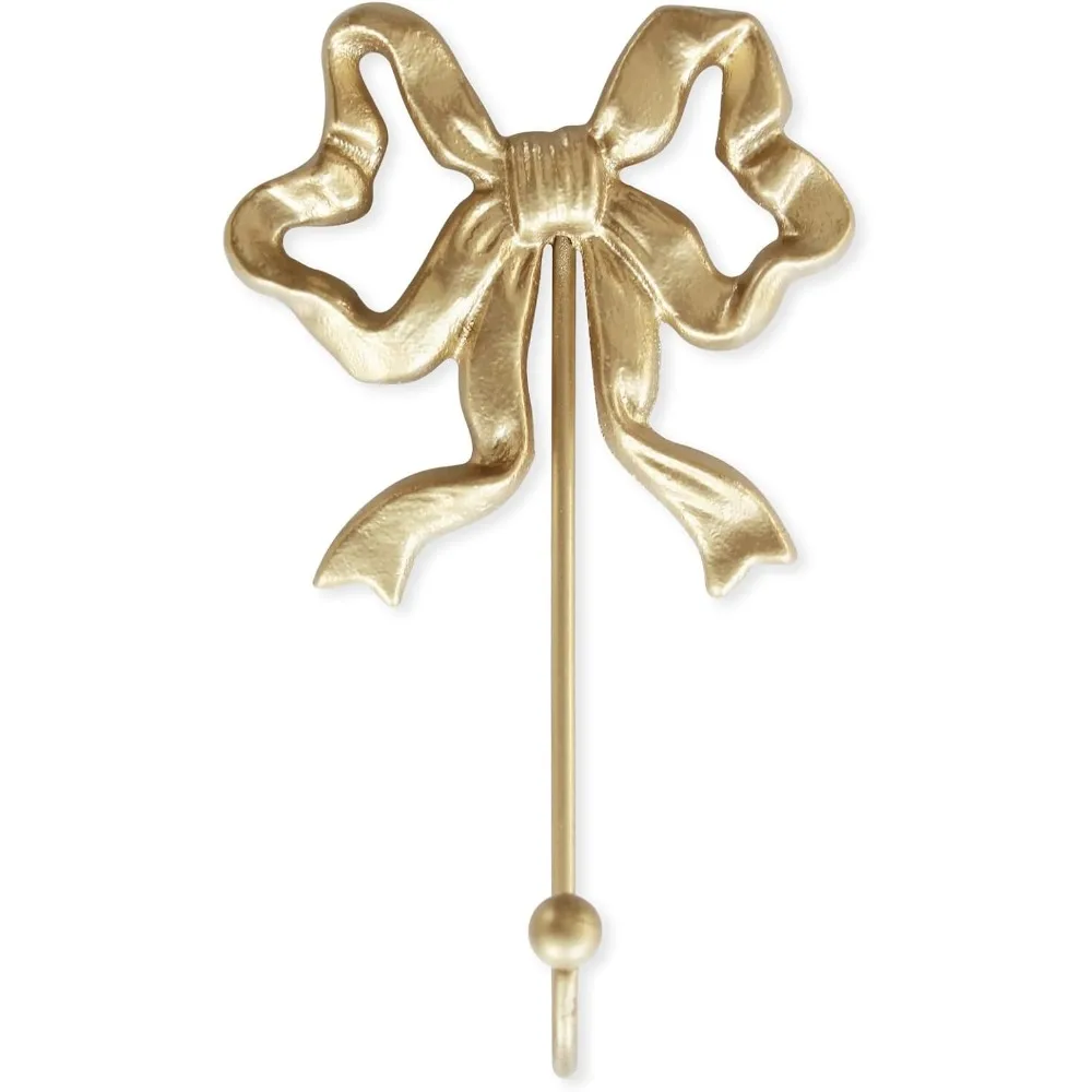 

Wall-mounted practical hooks, antique gold cast iron hooks, small single bow hooks, 4.1 x 6.5 inches