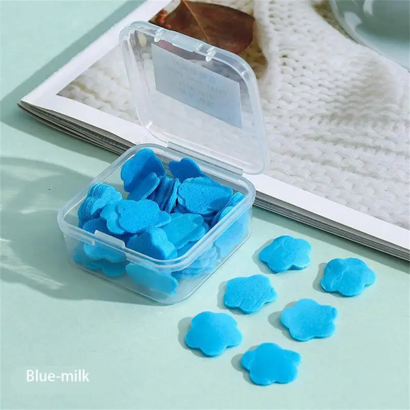 Color Soap Paper for Travel Soap Washing Hand Bath Cleaning Scented Slice Sheets Flower Shape Foaming Paper Soap Dishes