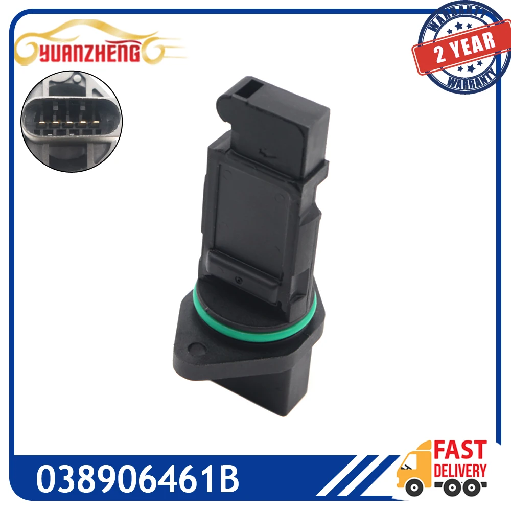 車のMAFマスエアフローメーターセンサー 038906461 B アウディ A3 フォルクスワーゲン ボーラ キャディ フォックス ゴルフ ビートル パス サット ポロ シャラン シート