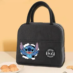 Disney-Bolsa de almuerzo de Lilo & Stitch para niños, bolsa de aislamiento térmico impermeable, paquete Bento de papel de aluminio, caja de almacenamiento de alimentos